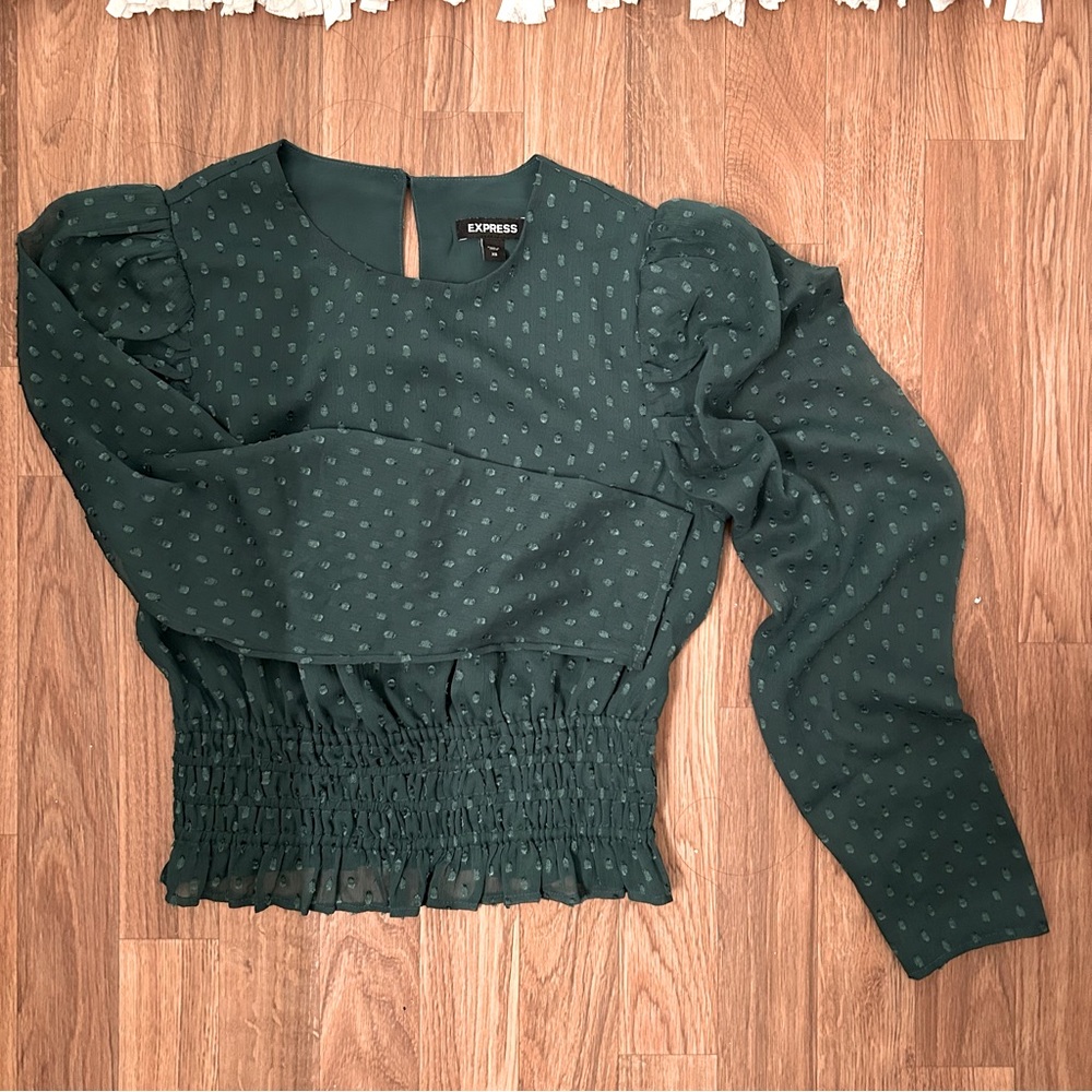 express swiss dot blouse